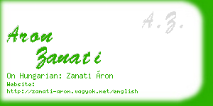 aron zanati business card